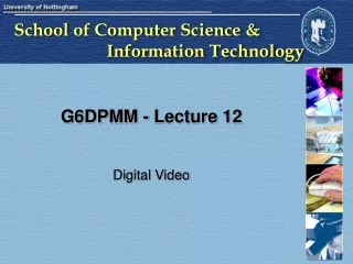 G6DPMM - Lecture 12