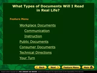 What Types of Documents Will I Read in Real Life?
