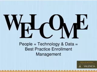 People + Technology &amp; Data = Best Practice Enrollment Management