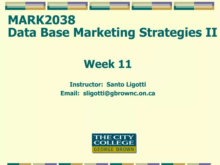 mark2038 data base marketing strategies ii