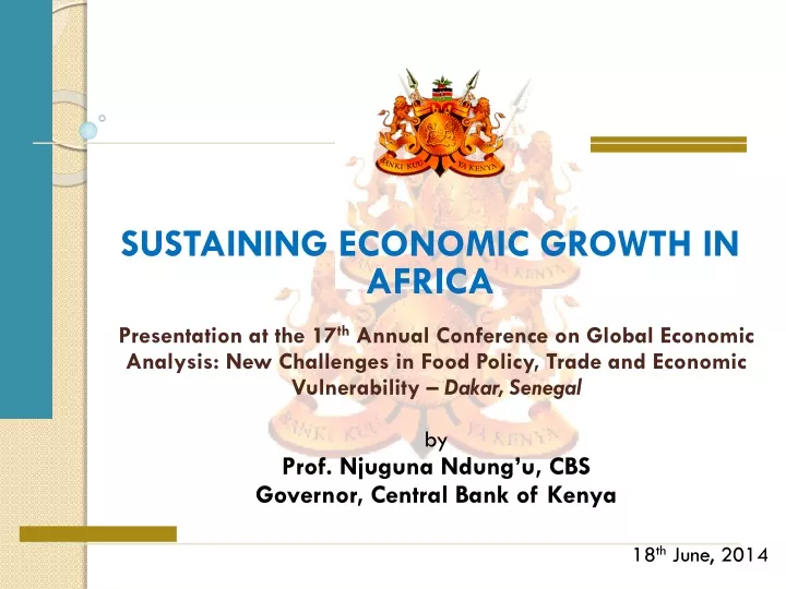 sustaining economic growth in africa