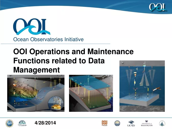 ooi operations and maintenance functions related to data management