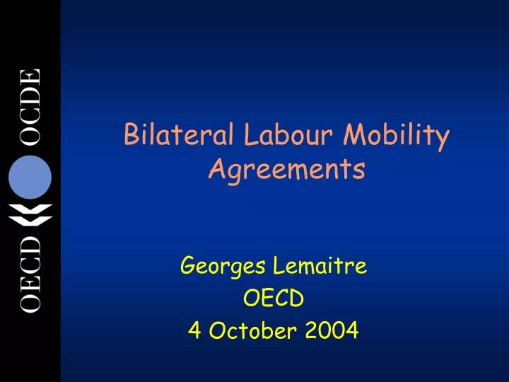 bilateral labour mobility agreements