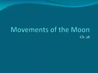 Movements of the Moon