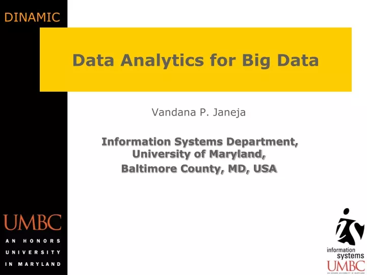 data analytics for big data