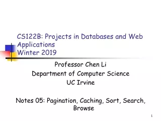 CS122B: Projects in Databases and Web Applications  Winter  201 9
