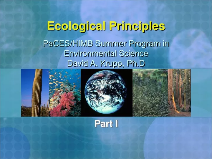 ecological principles