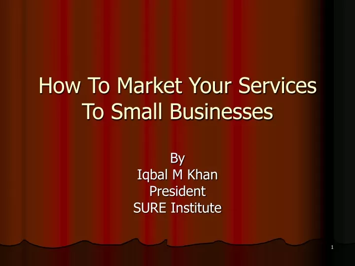 how to market your services to small businesses