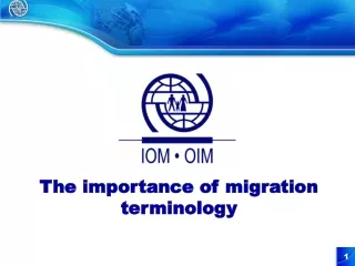 The importance of migration terminology