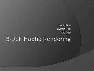 3-DoF Haptic Rendering