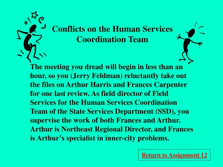 conflicts on the human services coordination team