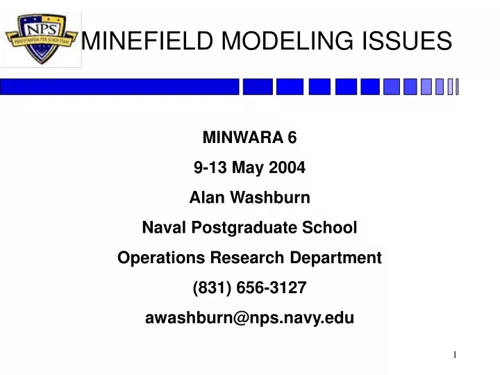 minefield modeling issues
