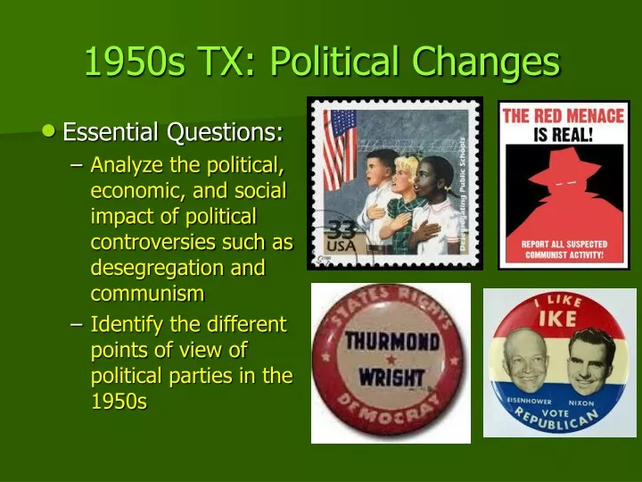 1950s tx political changes