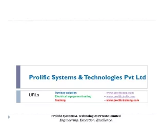 Prolific Systems &amp; Technologies  Pvt  Ltd