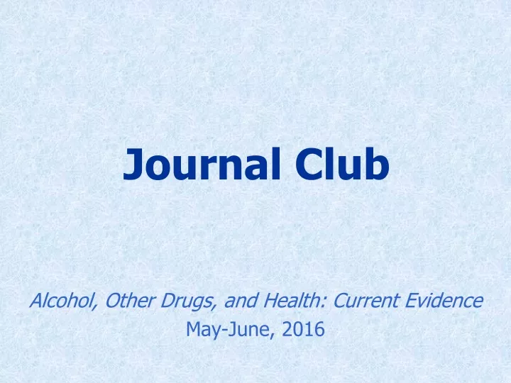 journal club