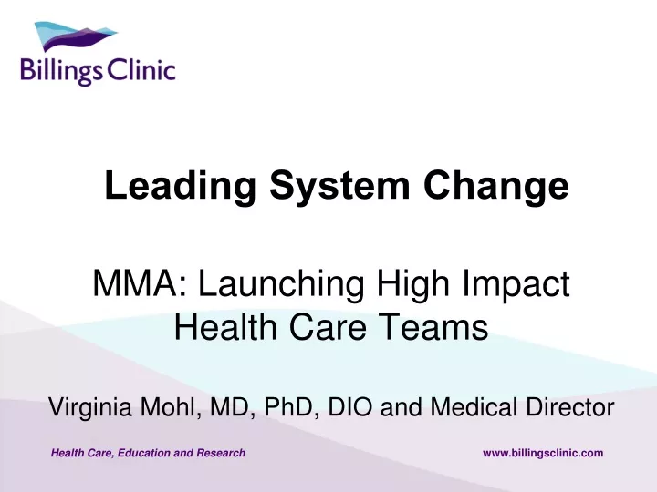 leading system change