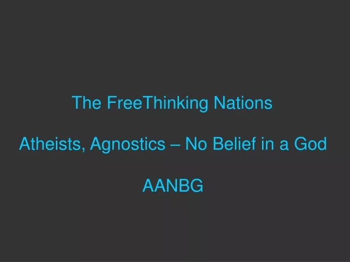 the freethinking nations