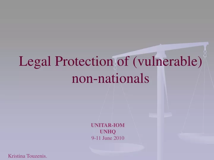 legal protection of vulnerable non nationals