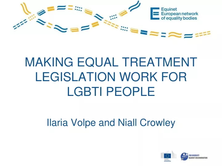 making equal treatment legislation work for lgbti people