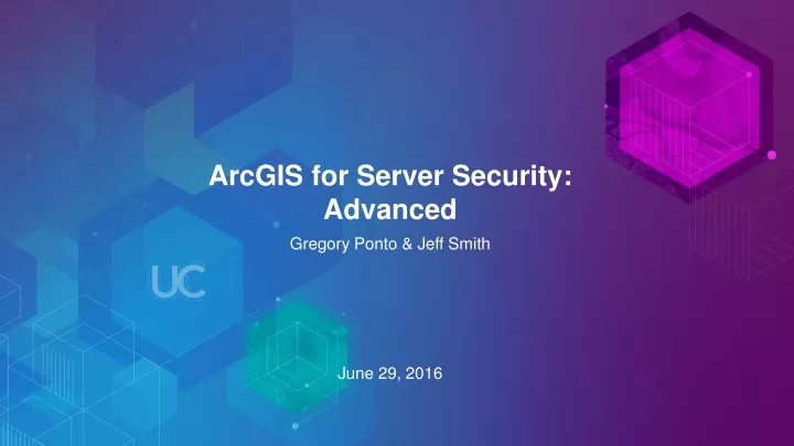 arcgis for server security advanced