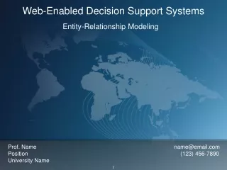 Web-Enabled Decision Support Systems