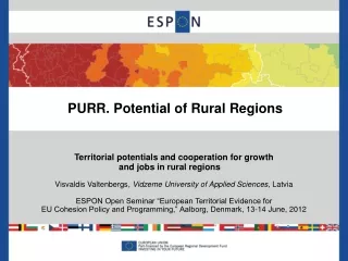 PURR. Potential of Rural Regions