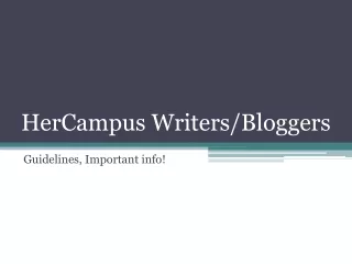 HerCampus Writers/Bloggers