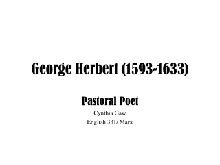 George Herbert (1593-1633)