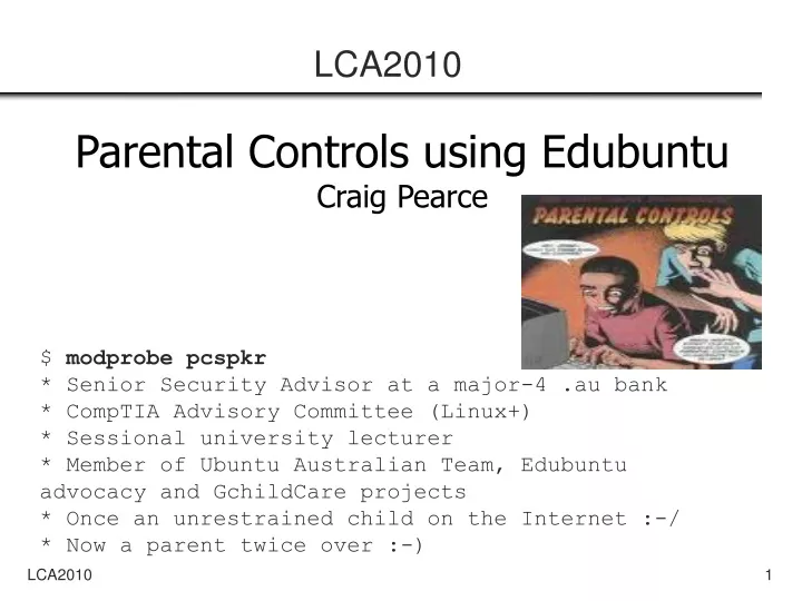 parental controls using edubuntu craig pearce