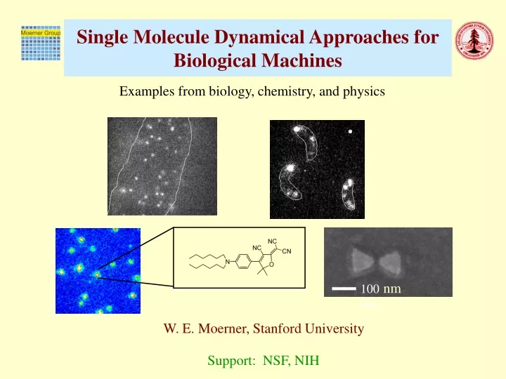 single molecule dynamical approaches for biological machines