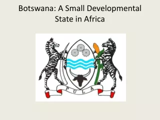 Botswana: A Small Developmental State in Africa