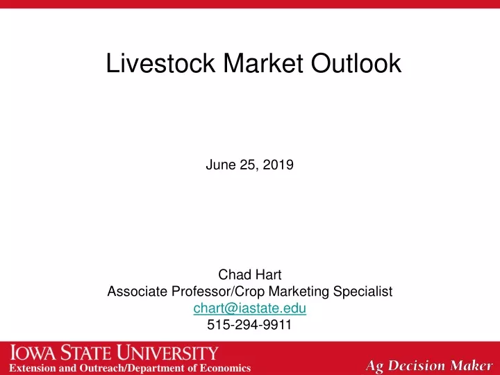 livestock market outlook