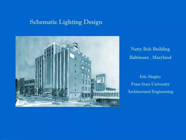 schematic lighting design