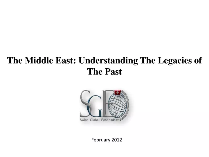 the middle east understanding the legacies of the past