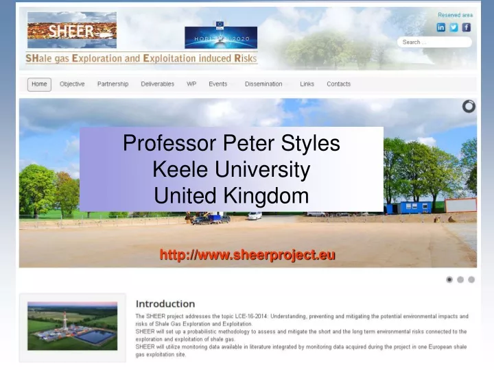 professor peter styles keele university united