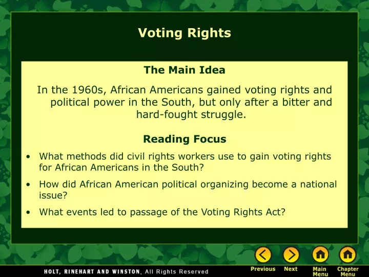 voting rights