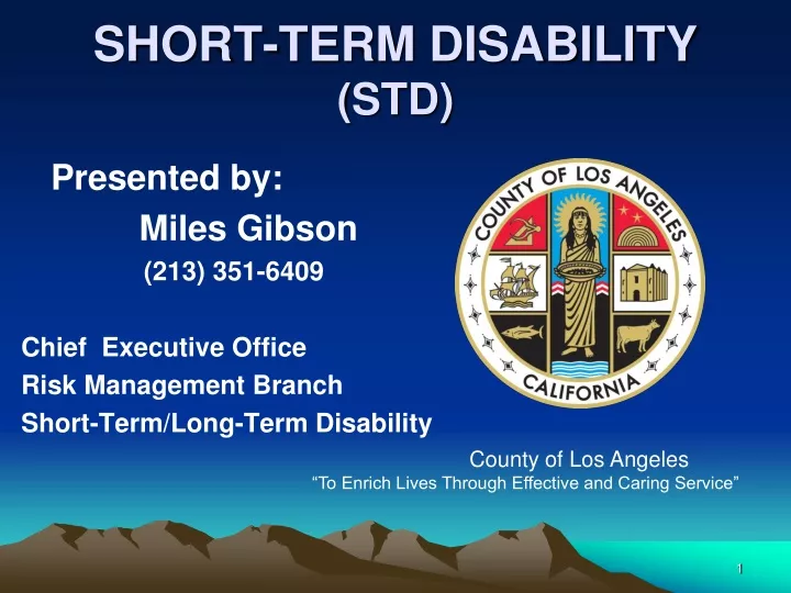 short term disability std