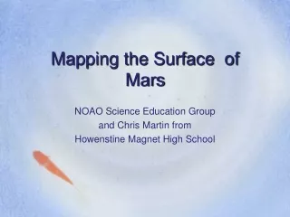 Mapping the Surface  of Mars