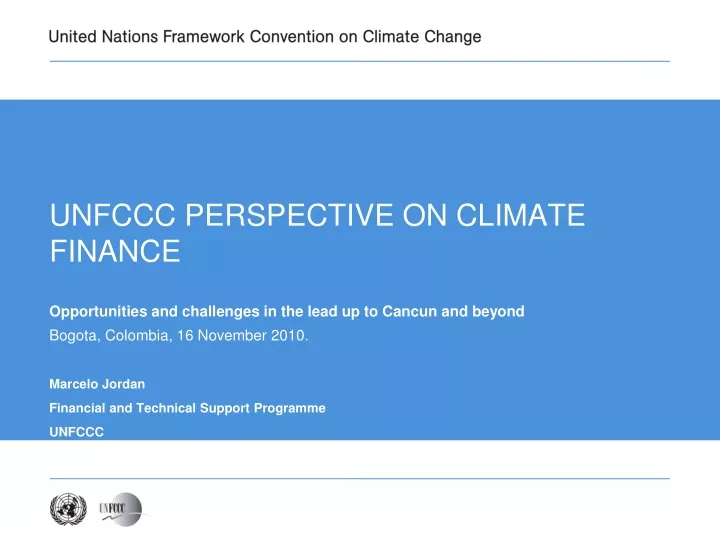 unfccc perspective on climate finance