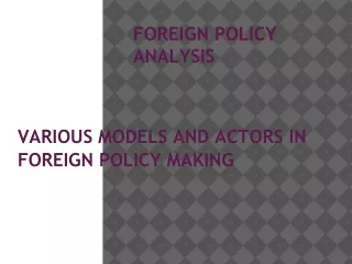 FOREIGN POLICY ANALYSIS