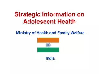 Strategic Information on Adolescent Health