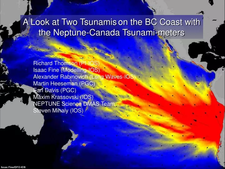 a look at two tsunamis on the bc coast with