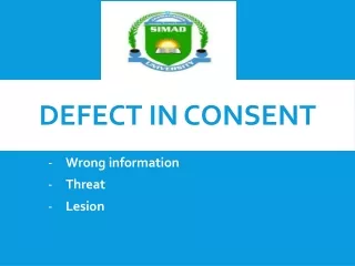 Defect in consent