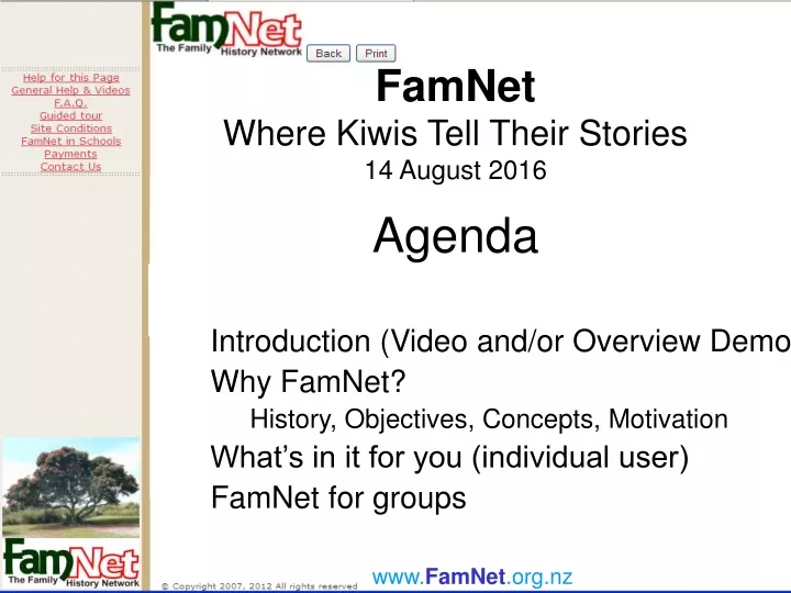 famnet where kiwis tell their stories 14 august 2016