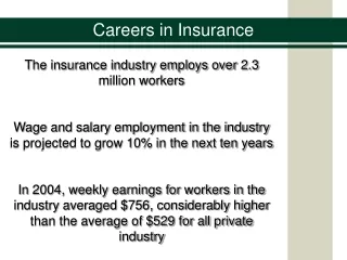 Careers in Insurance