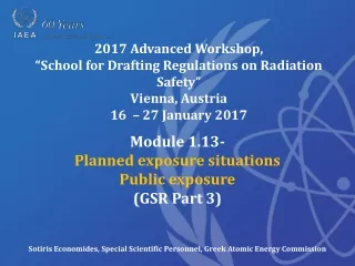 Module 1.13- Planned exposure situations Public exposure (GSR Part 3)