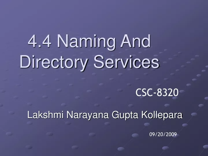 4 4 naming and directory services