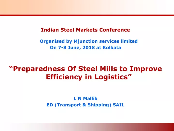 indian steel markets conference organised