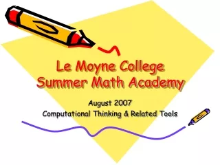 Le Moyne College Summer Math Academy