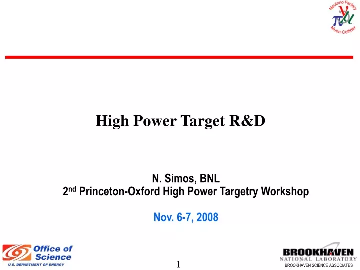 high power target r d